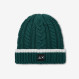 Cable-knit wool beanie DARK GREEN