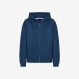 HOODY ZIP COTTON FL. BLUE PROFONDO