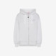 HOOD ZIP COTTON FL. BIANCO