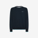 SWEATSHIRT PIQUET SMALL STRIPES FLEECE NAVY BLUE