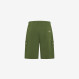 Dark green cotton fleece cargo shorts