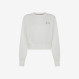 SWEATSHIRT CROP L/S FLEECE OFF WHITE