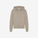 Stone cotton hoodie with rhinestone logo