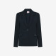 SWEATSHIRT BLAZER PIQUET L/S FLEECE NAVY BLUE