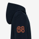 BOY'S HOODIE ZIP SUN68 FLUO FLEECE NAVY BLUE