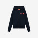 BOY'S HOODIE ZIP FLUO COLLECTION FLEECE NAVY BLUE
