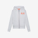 BOY'S HOODIE ZIP FLUO COLLECTION FLEECE BIANCO PANNA