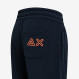 Navy blue cotton fleece Bermuda shorts