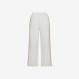 LONG PANT WITH TAPE POLY-COTTON FL BIANCO PANNA