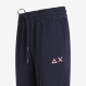 WIDE LONG PANT COTTON FL. NAVY BLUE