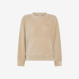 ROUND NECK CORDUROY FLEECE BEIGE