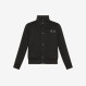 Cotton fleece cardigan BLACK