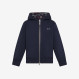 Felpa in cotone con cappuccio e zip NAVY BLUE
