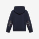 Felpa in cotone con cappuccio e zip NAVY BLUE