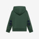 Felpa in cotone con cappuccio e zip VERDE SCURO