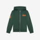 Cotton zip hoodie DARK GREEN
