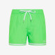 SWIM PANT SIDE BAND WHITE GREEN FLUO