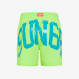 Fluorescent yellow nylon swim shorts