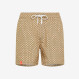 SWIM PANT TIE PATTERN DARK GREEN/ORANGE