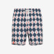 Boxer mare con stampa blu navy e bianca