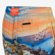 Boxer mare con stampa arancio e blu royal