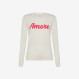 ROUND JACQUARD WORD L/S PORCELAIN
