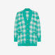 CARDIGAN OVER JACQUARD L/S BOTTLE GREEN/PORCELAIN