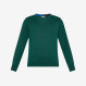 BOY'S ROUND NECK PATCH RIB ENGLISH GREEN