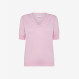 T-SHIRT V NECK SOLID S/S CYCLAMEN