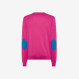 SWEATER ELBOW CONTRAST COLOR FUXIA