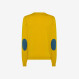 SWEATER ELBOW CONTRAST COLOR YELLOW