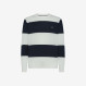 SWEATER STRIPES REGULAR L/S BIANCO PANNA/NAVY BLUE