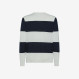 SWEATER STRIPES REGULAR L/S BIANCO PANNA/NAVY BLUE
