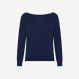 Maglia off the shoulder blu navy