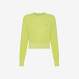 ROUND CROPPED SWEATER L/S GIALLO LIMONE