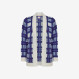 CARDIGAN ALL OVER HEAVY L/S NAVY BLUE/PORCELAIN