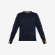 BOY'S ROUND SOLID COLOR RIB NAVY BLUE