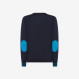 Wool and cotton jumper NAVY BLUE