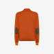 Wool and cotton zip jumper RUST