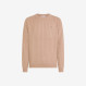 Wool and cashmere cable-knit jumper BEIGE