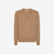 Wool and cashmere cable-knit cardigan BEIGE