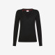 V NECK BASIC L/S BLACK