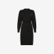 Wool and cotton dress BLACK