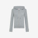 HOOD ZIP MACRO RIB GRIGIO MEDIO