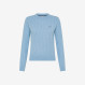 Cable knit cashmere blend jumper SKY BLUE