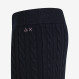 Wool and cashmere cable-knit skirt NAVY BLUE