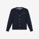 Wool and cotton cardigan NAVY BLUE