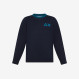 Wool and cotton jumper NAVY BLUE