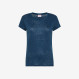 ROUND T-SHIRT LINEN S/S BLUE PROFONDO