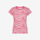 T-SHIRT LINEN PRINT S/S PORCELLAIN/CYCLAMIN